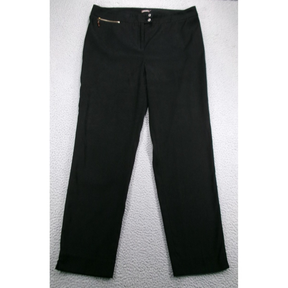 J MCLAUGHLIN Pants Size‎ 14 Straight Leg Black Soft Knit High Rise Zipper